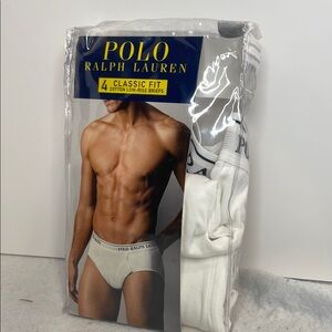 Polo by Ralph Lauren Men's White Classic Fit Briefs XL 2/4 opened package
